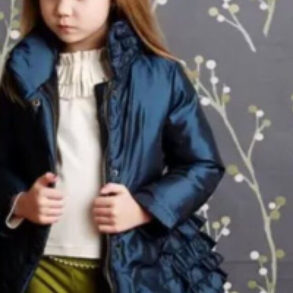 Down-Filled Iridescent Stellar Blue Winter Jacket - Picture 2 of 3